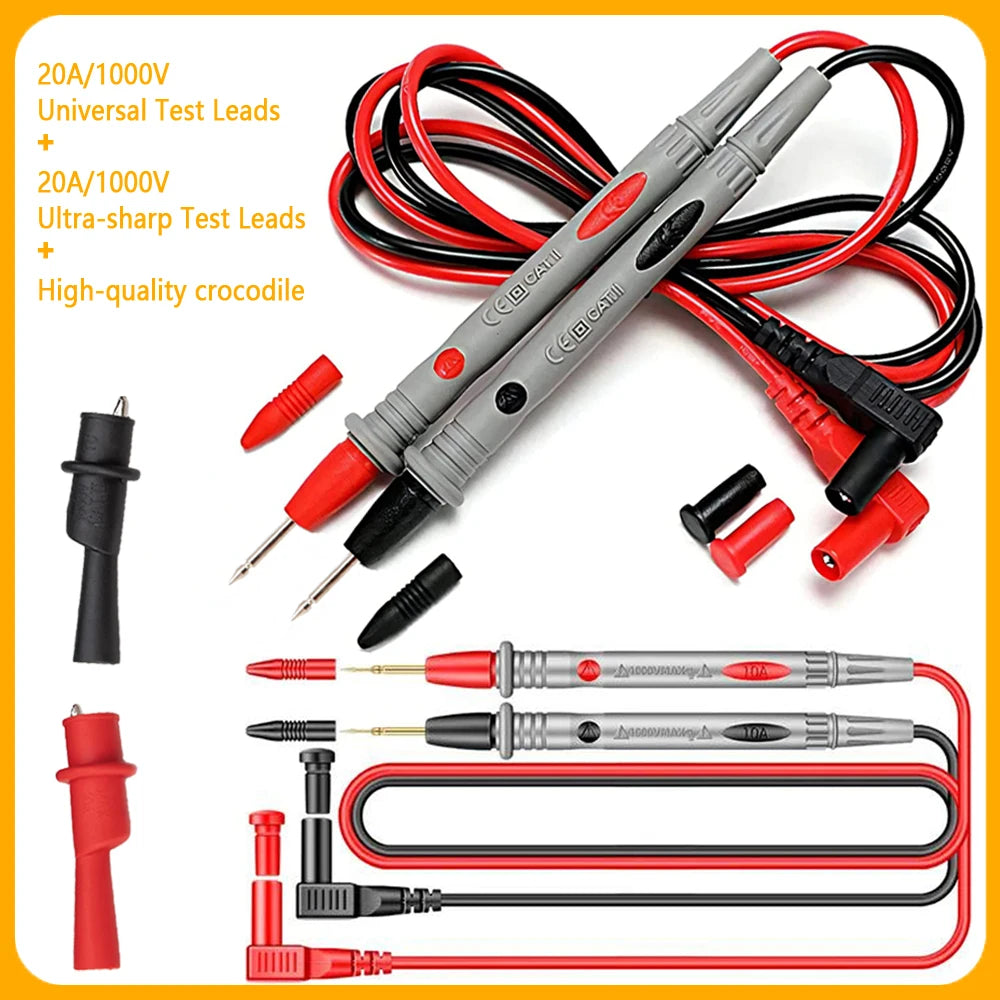 Multimeter Test Lead Kit with Needle-Tip Probes