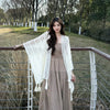 Boho Crochet Lace Cover-Up with Tassels