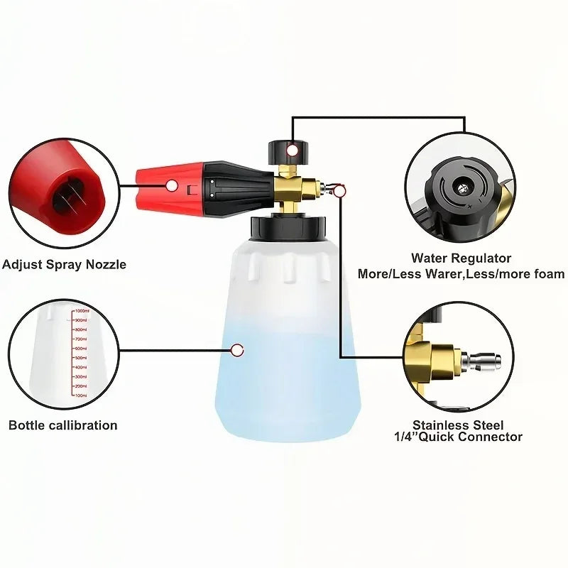 Adjustable Snow Foam Cannon for Pressure Washers