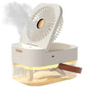 Portable Ultrasonic Humidifier with Fan and LED Night Light