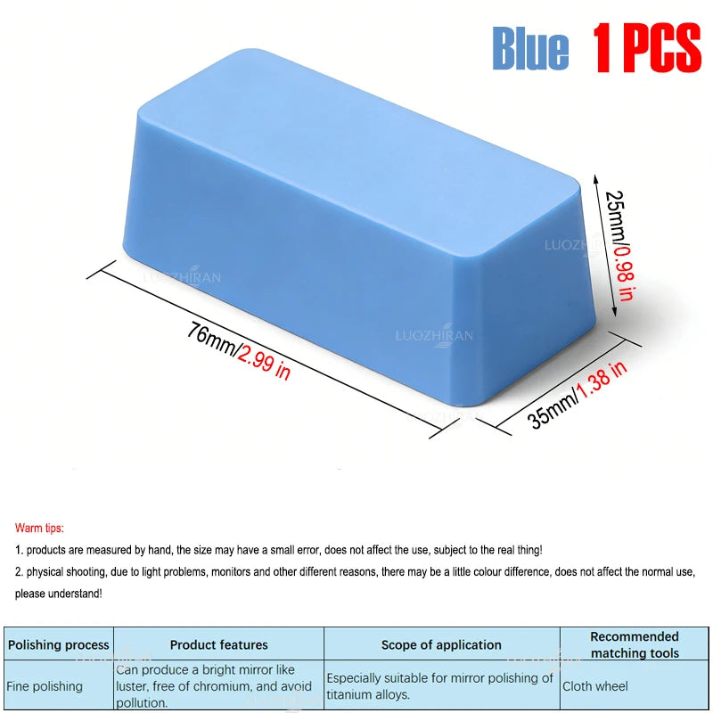 6-Color Metal Polishing Wax Bar Set for Mirror Finish