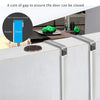 Over-the-door hooks with soft rubber coating used to ensure a door can be closed.