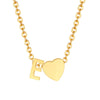 Dainty Heart Initial Necklace