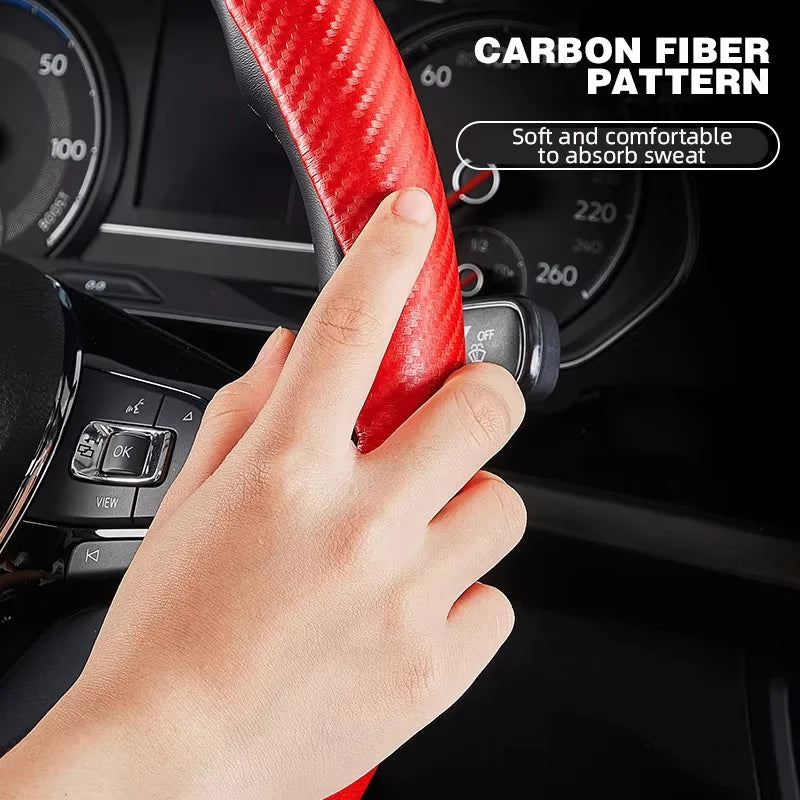 Carbon Fiber Steering Wheel Booster Cover Set (2-Pack)