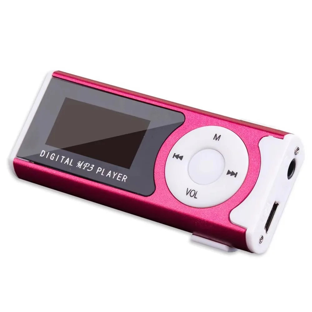 Portable Clip-On MP3 Player with Metal Body and LCD Screen