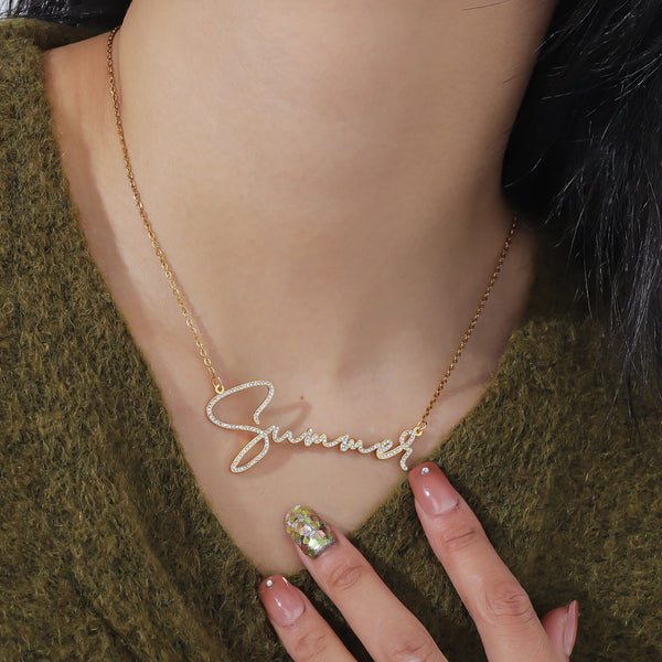 Personalized Script Name Necklace