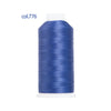 A spool of blue nylon bonded thread labeled col.776 for heavy-duty sewing projects.