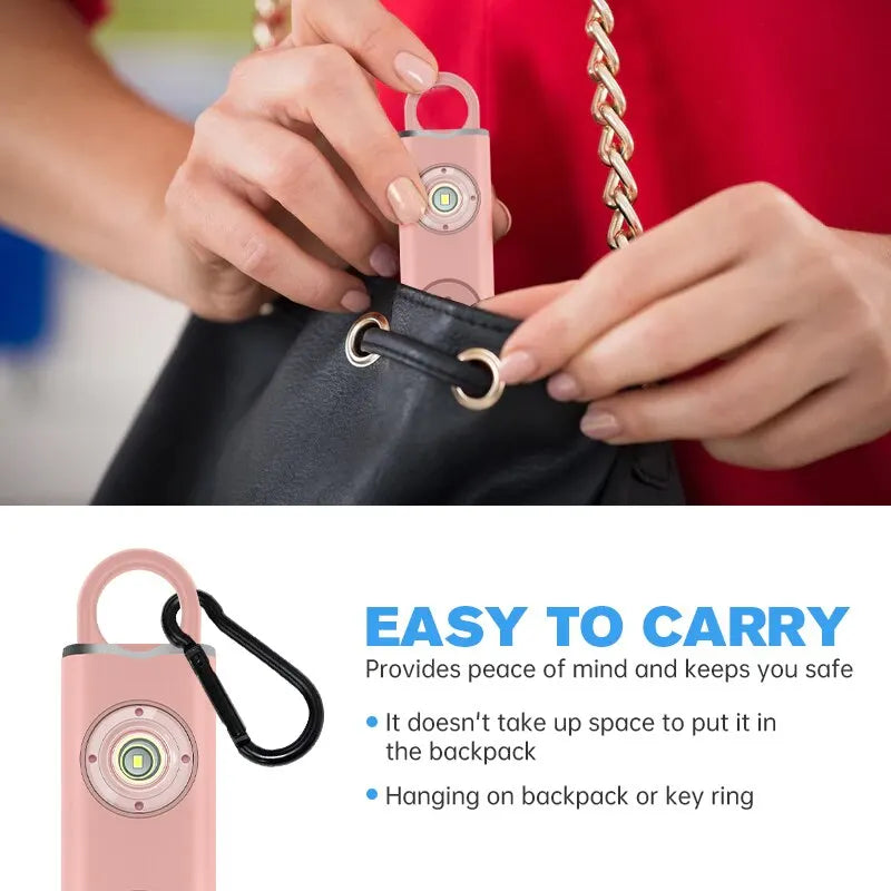 Personal Safety Siren with Strobe Light & Keychain