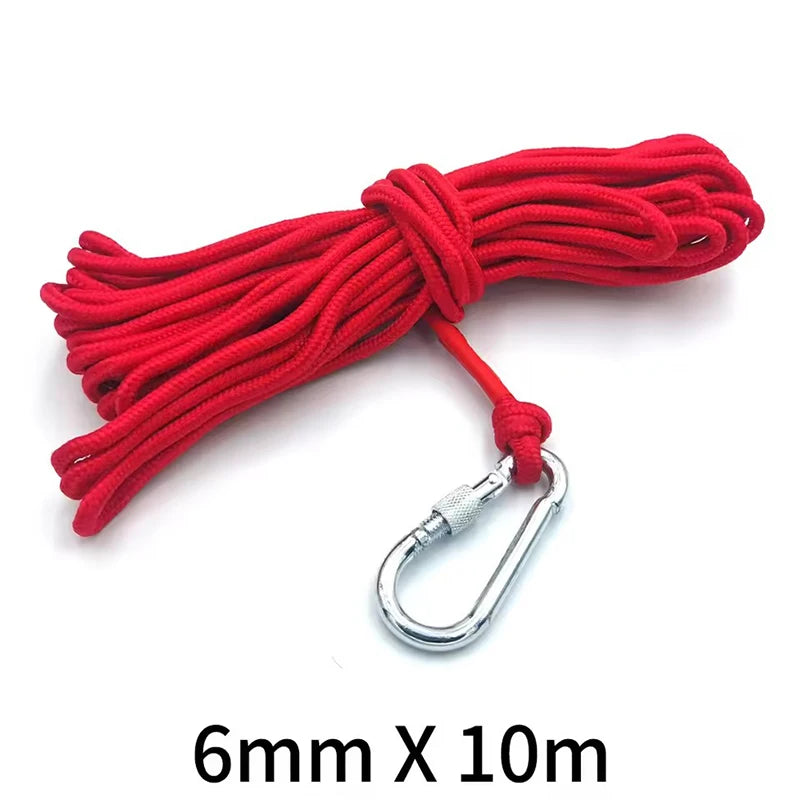 Rotes 6mm x 10m Angel- und Aufbewahrungsmagnethaken