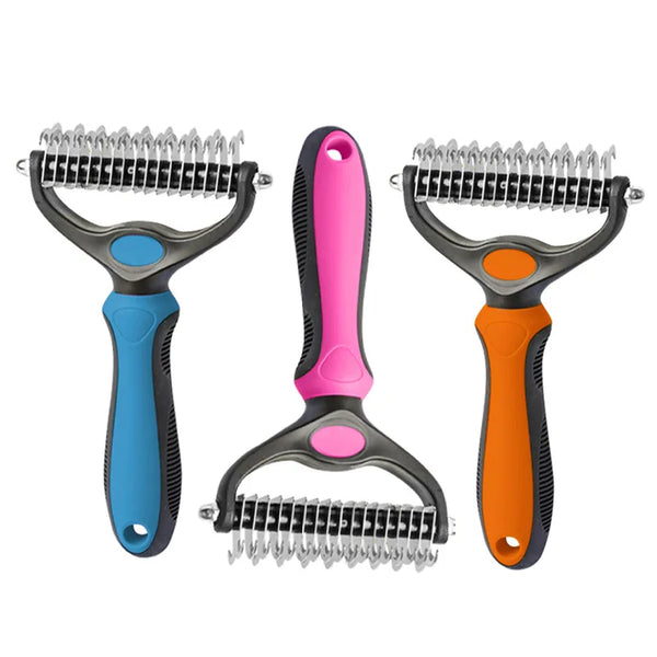 Double-Sided Pet Dematting Comb for Dogs & Cats