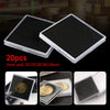 Clear Plastic Square Coin Holder Capsules with Foam Inserts (20-Pack)