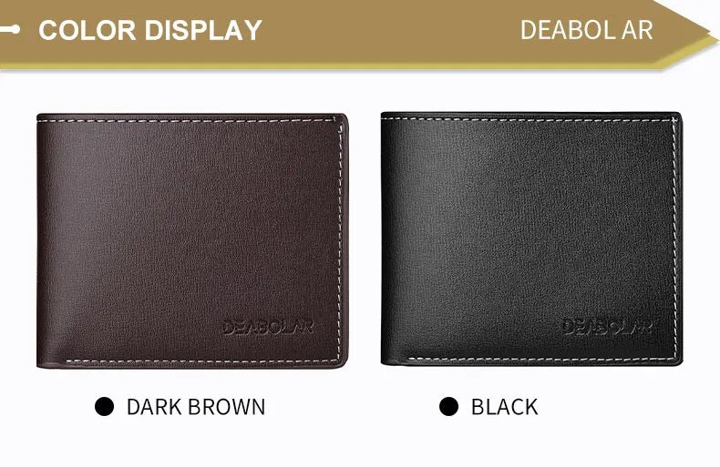 Slim PU Leather Folding Wallet with Card Holder
