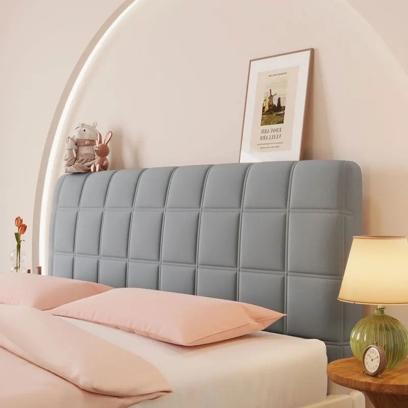 Stretch Velvet Headboard Cover - Queen Size, Dustproof & Slip-on Design