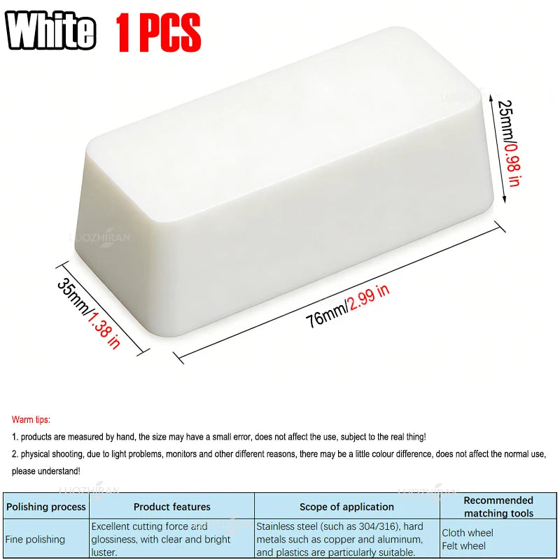 6-Color Metal Polishing Wax Bar Set for Mirror Finish