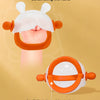Bunny-Shaped Silicone Teether with Full-Hand Grip for Babies