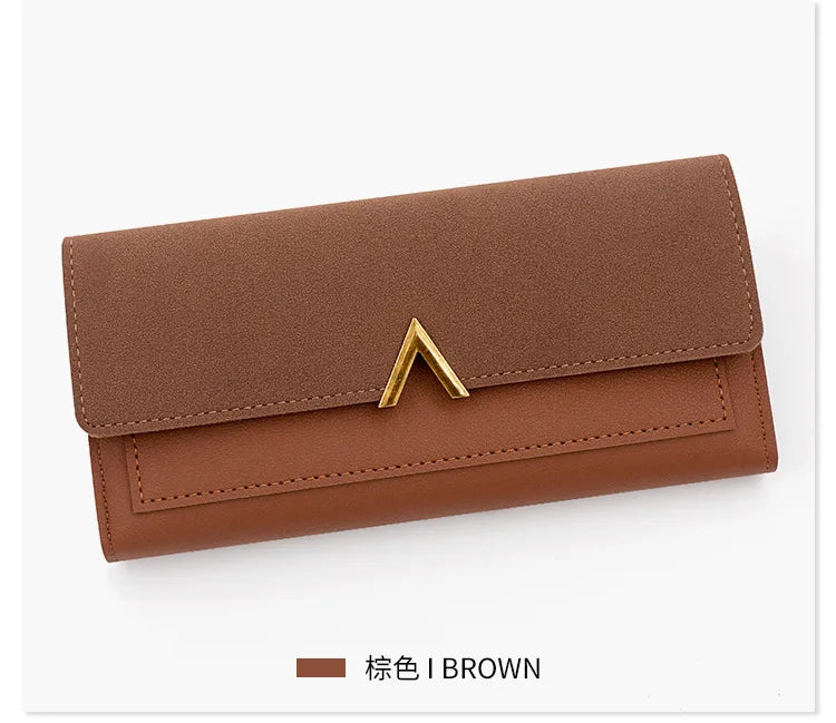 Women's Tri-Fold PU Leather Wallet with Coin Pocket