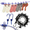 Elastic Clothesline (1.8m–3.4m) with 12 Clips