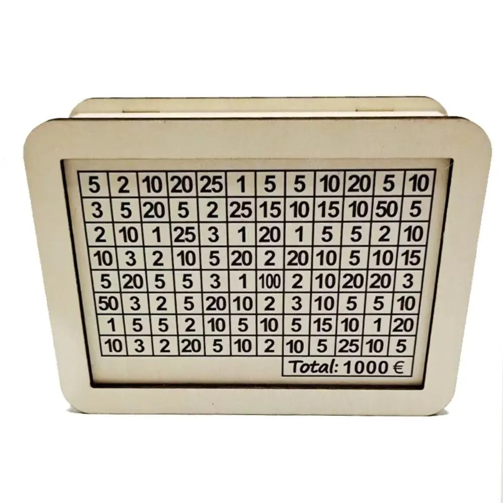 Wooden Money Saving Box with Goal Tracker