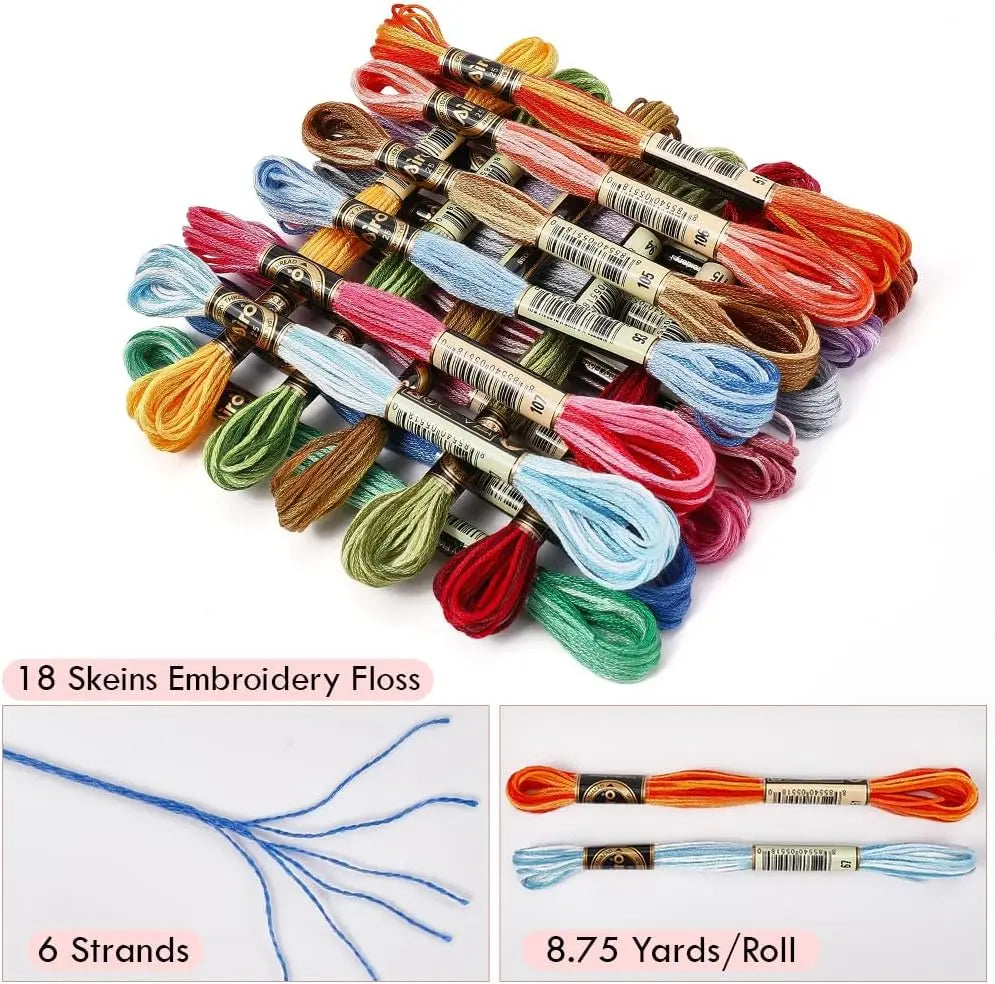 78-Color Ombré Embroidery Floss Set — 8-Meter Gradient Threads for Cross Stitch, Sewing & DIY Crafts