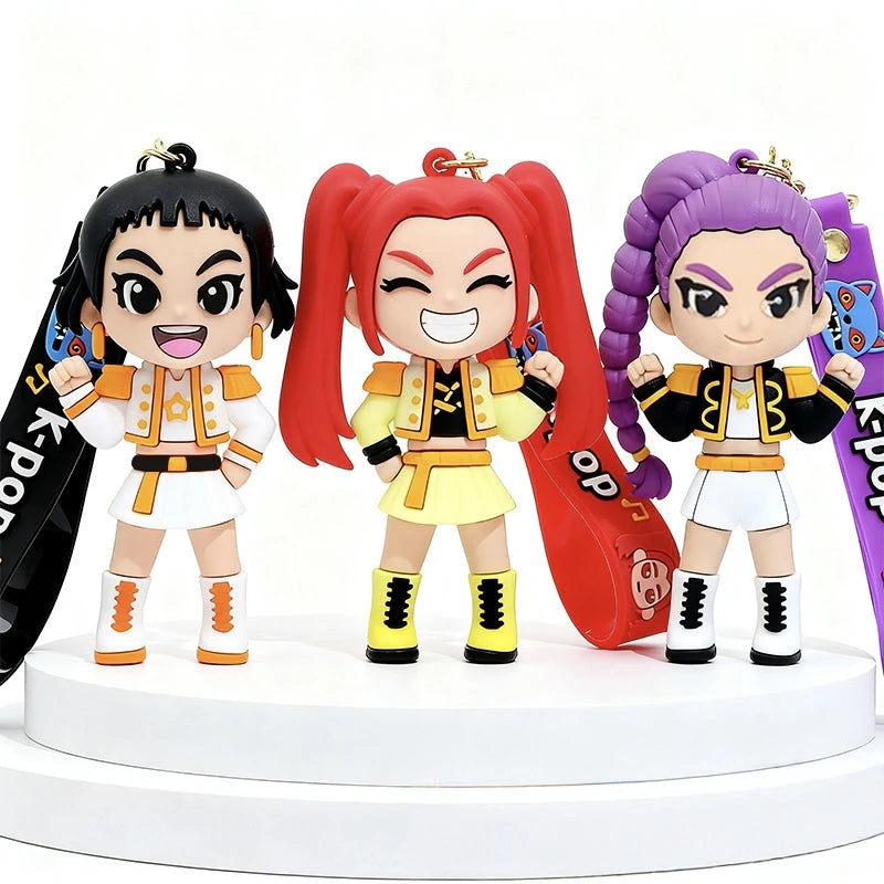 Rumi Mira & Zoey Anime Character Keychain Set