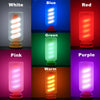 A grid showing various colors of a touch control dimmable USB LED night light, including white, blue, red, green, pink, purpl