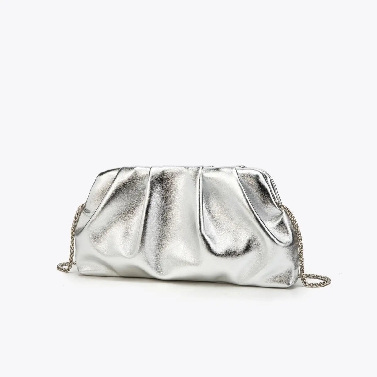 Elegant Chain Shoulder Bag with Crystal Accents