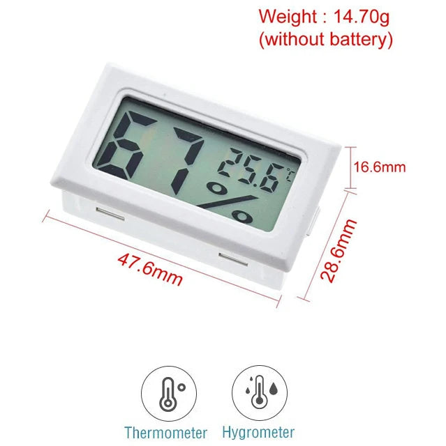 Compact Digital Thermometer and Hygrometer for Home