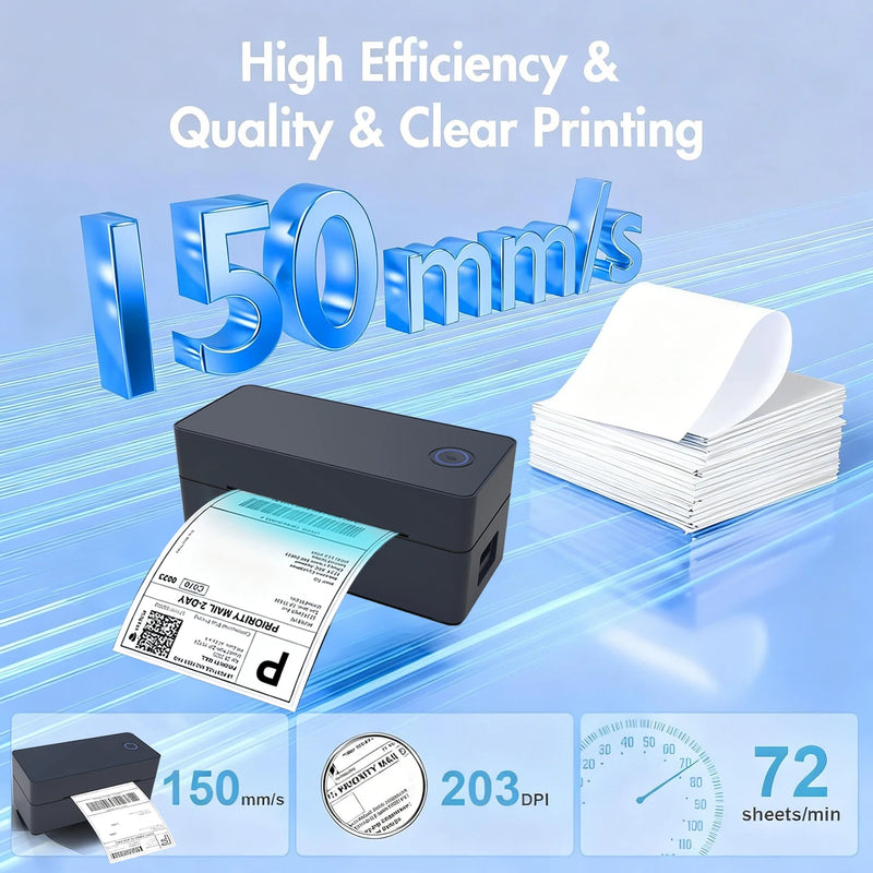 Compact Bluetooth Thermal Label Printer