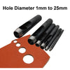 Professional Leather Hole Punch Set, 1-25mm