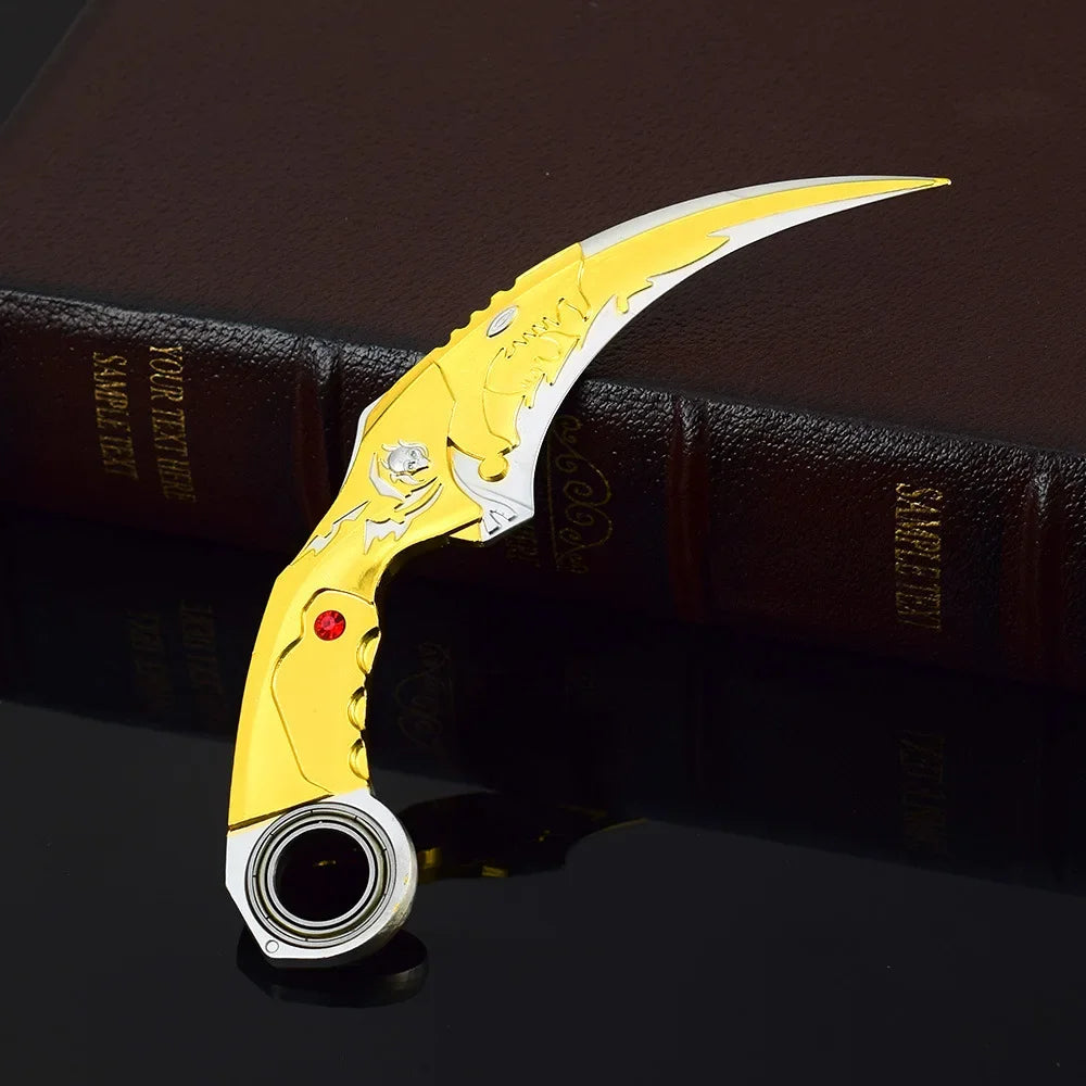 Blue Dragon Claw Folding Knife Model - 18cm Collectible Tactical Karambit