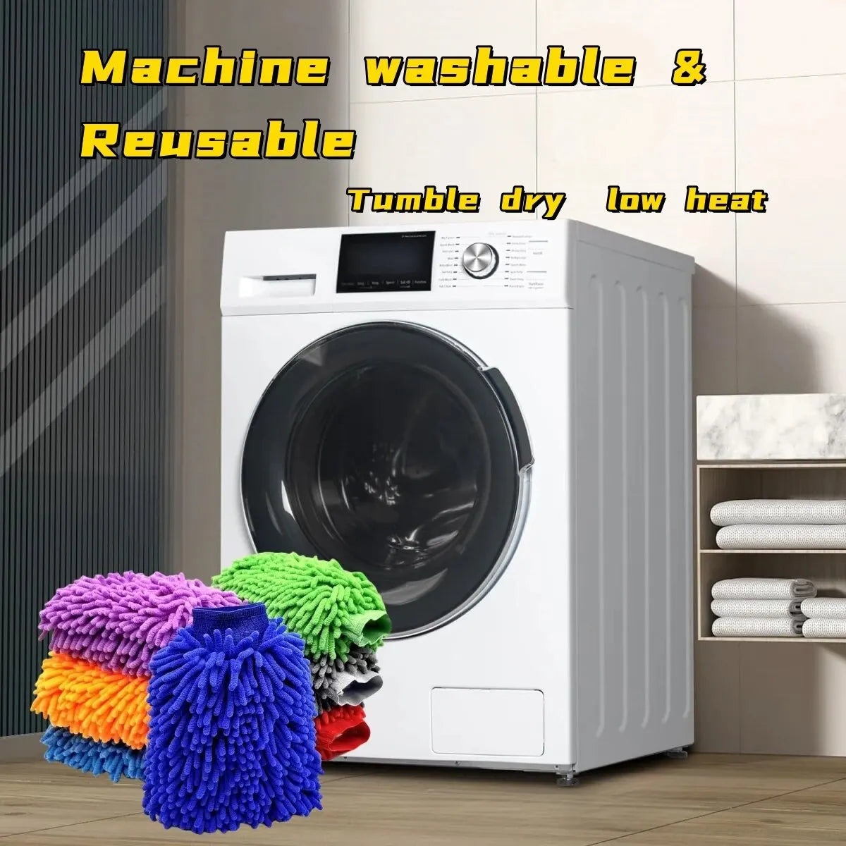 Premium Microfiber Chenille Car Wash Mitt – Scratch-Free & Ultra Absorbent