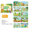 Montessori Busy Book for Toddlers – Reusable Sticker & Velcro Learning Activities