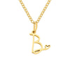 Collier avec Lettre Initiale et Pendentif Cœur