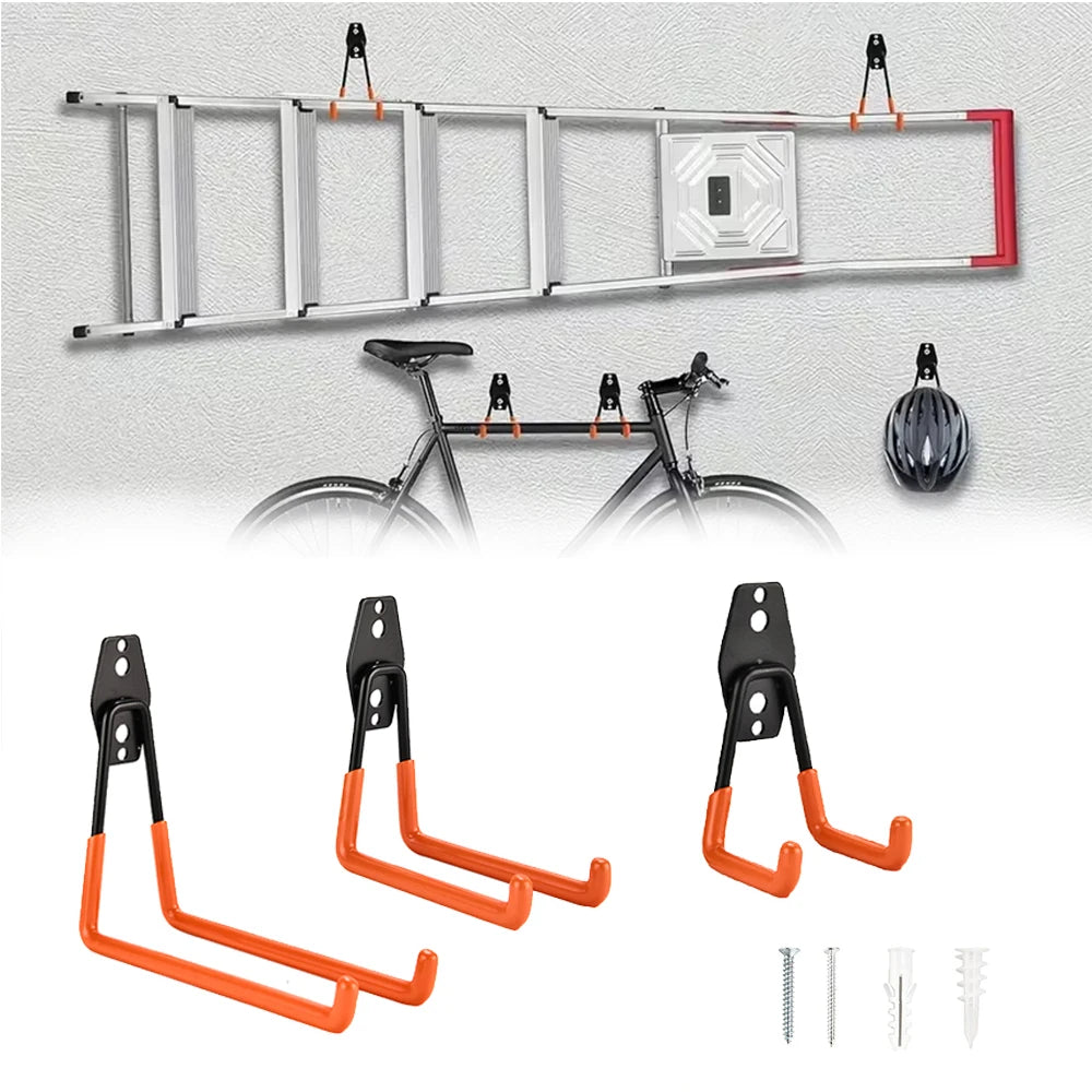 Heavy-Duty Wall Mount Metal Hooks for Garage and Workshop Storage