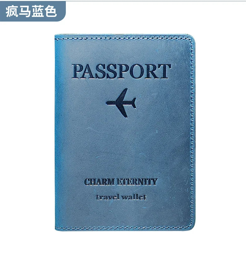RFID-Blocking Leather Passport Holder