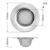 Stainless steel sink strainer mesh with a 32G gauge and 115mm diameter.