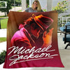 Michael Jackson Retro Print Coral Fleece Decke