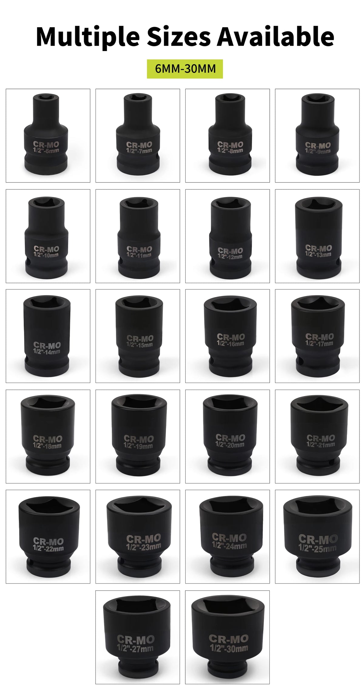 Heavy-Duty Square Drive Impact Socket Adapter Set