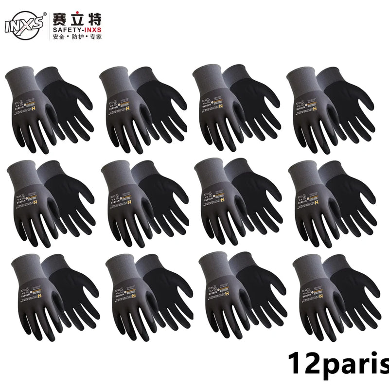 Seamless Nylon Work Gloves with Micro-Foam Nitrile Grip