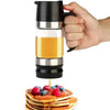 Clear Glass Honey Dispenser with Press-Top Lid