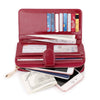Waxed Leather Long Wallet with Wrist Strap