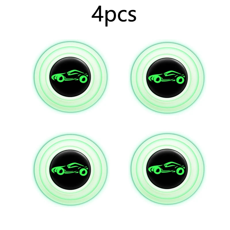 Set of four universal car trunk sound insulation pads or shock-absorbing door cushions.