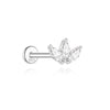 925 Sterling Silver Moissanite Bowknot Stud Earrings