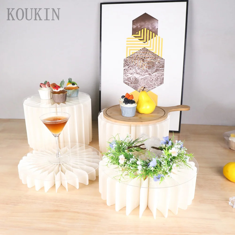 Round Cardboard Display Columns for Weddings and Parties