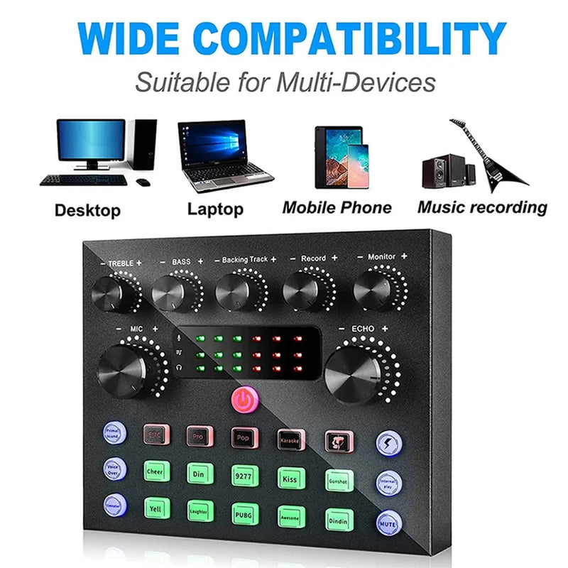 Podcast Recording Kit with Voice Changer & Mixer