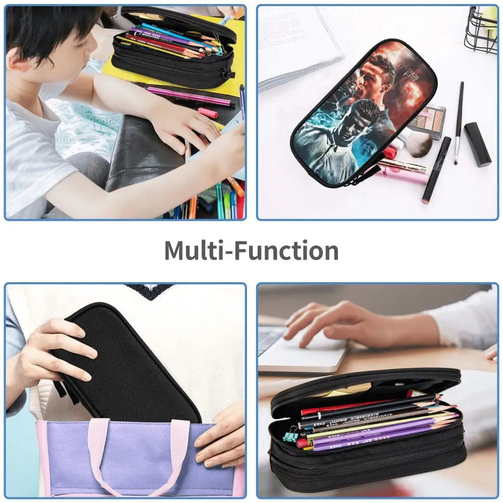 Soccer Star Pen Case – Large-Capacity Pencil Pouch