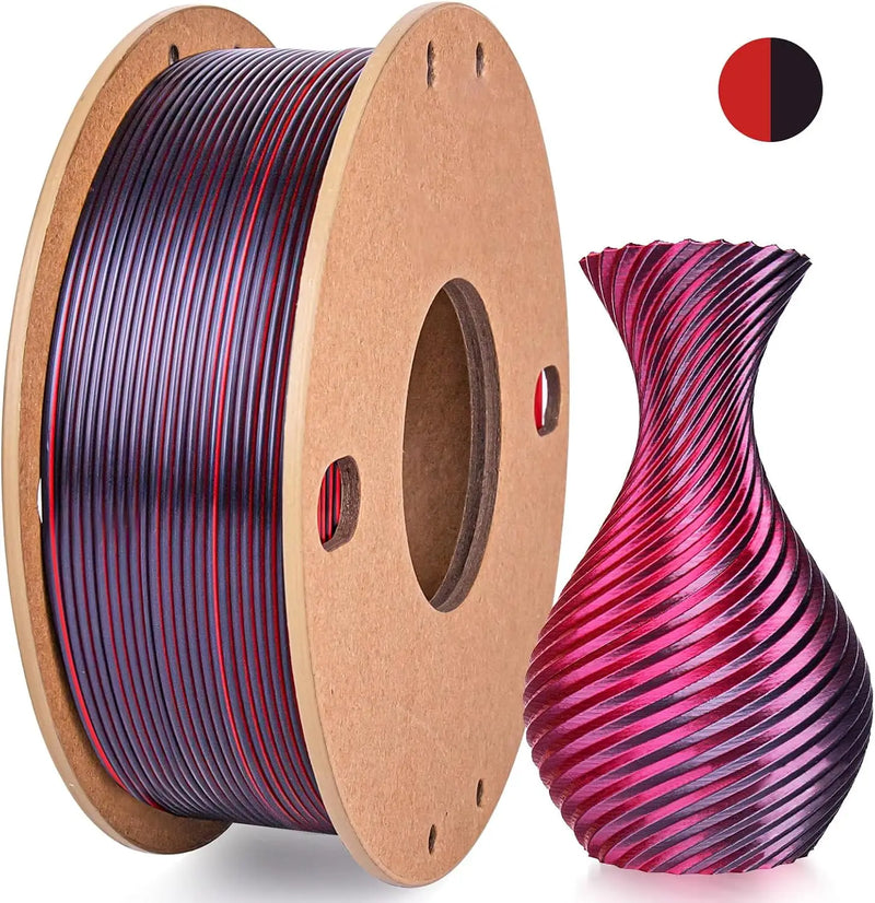 Dual & Tri-Color Silk PLA Filament for 3D Printing