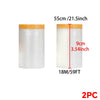 Two rolls of clear plastic sheeting for painting and protection, measuring 55cm long.