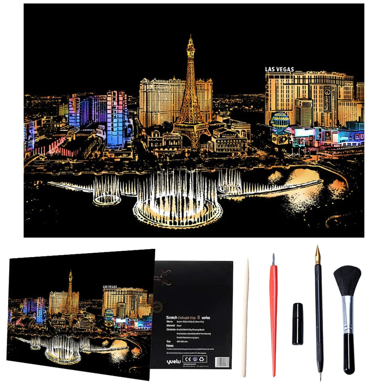 Mount Fuji Scratch Art Painting Kit