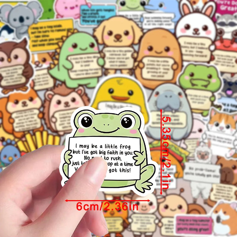 Cute Animal Stickers with Positive Affirmations